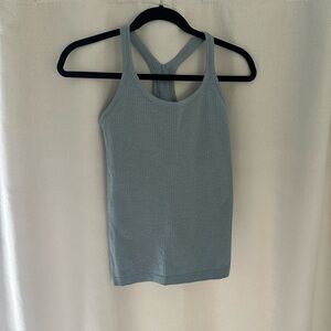 lululemon athletica Light Blue Ribbed Tank Top